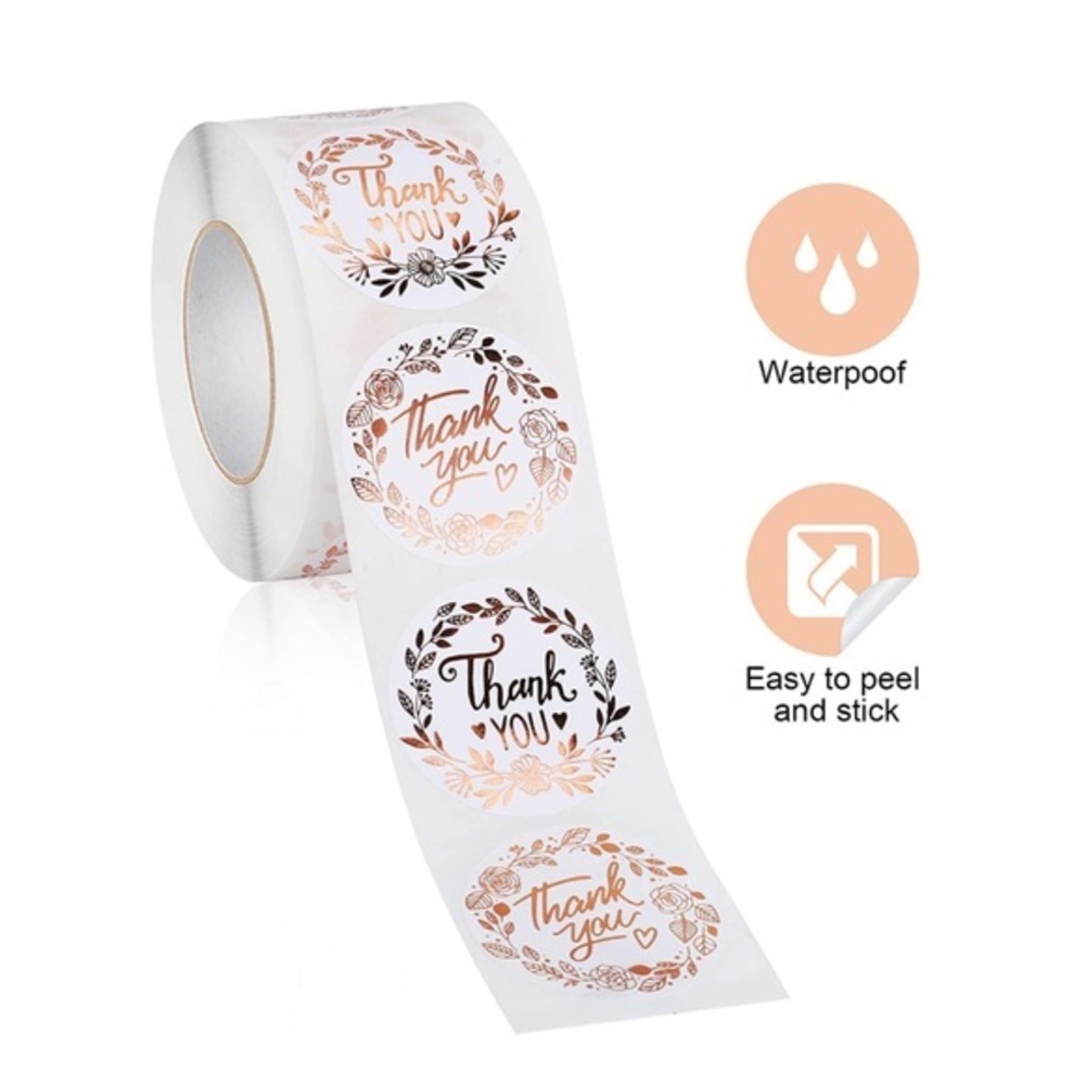 500 Thank You Stickers 1.5” CLASSY + PROFESSIONAL 2 Unique Designs! PolyMailers - Picture 2 of 2